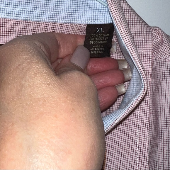 Greg Norman Button Up Dress Shirt - Light Red to Pink Color - Picture 3 of 3
